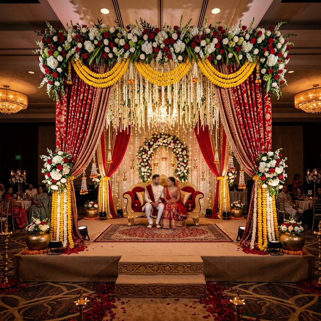 Grand Traditional Wedding Stage Decor